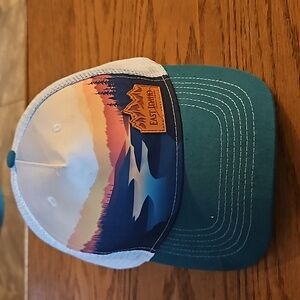East Idaho Mountain‎ Stream White Mesh  Snapback Hat